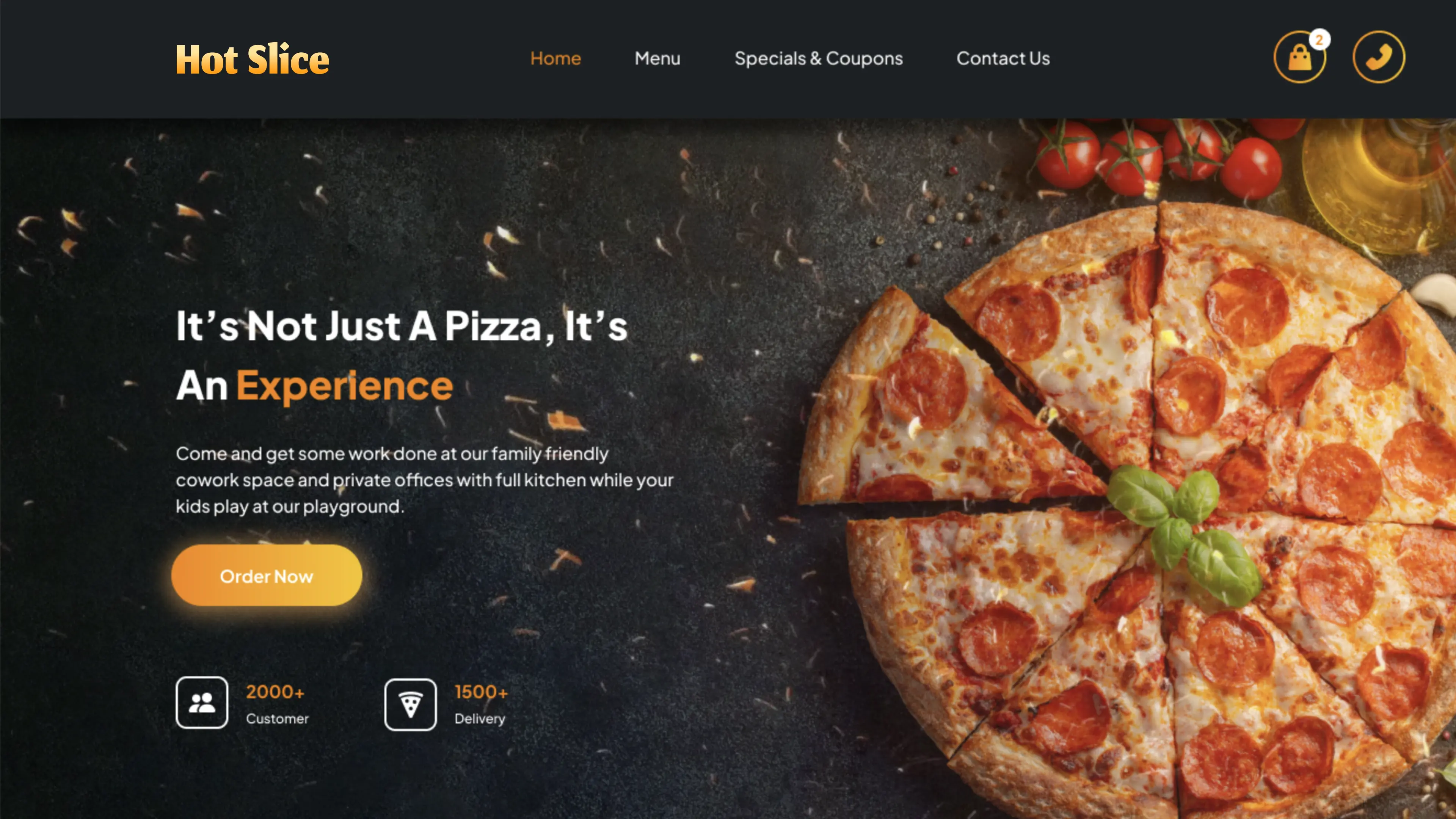 Background image for agent use case mockup.AI agent for food delivery with menu and order status